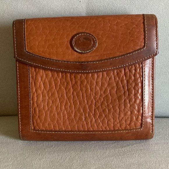 Dooney & Bourke Handbags - Vintage Dooney and Bourke Trifold Wallet 2 tone Sienna